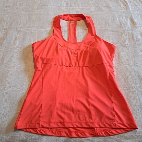 Hyba women's size large orange racerback tank with built bra - Picture 1 of 5
